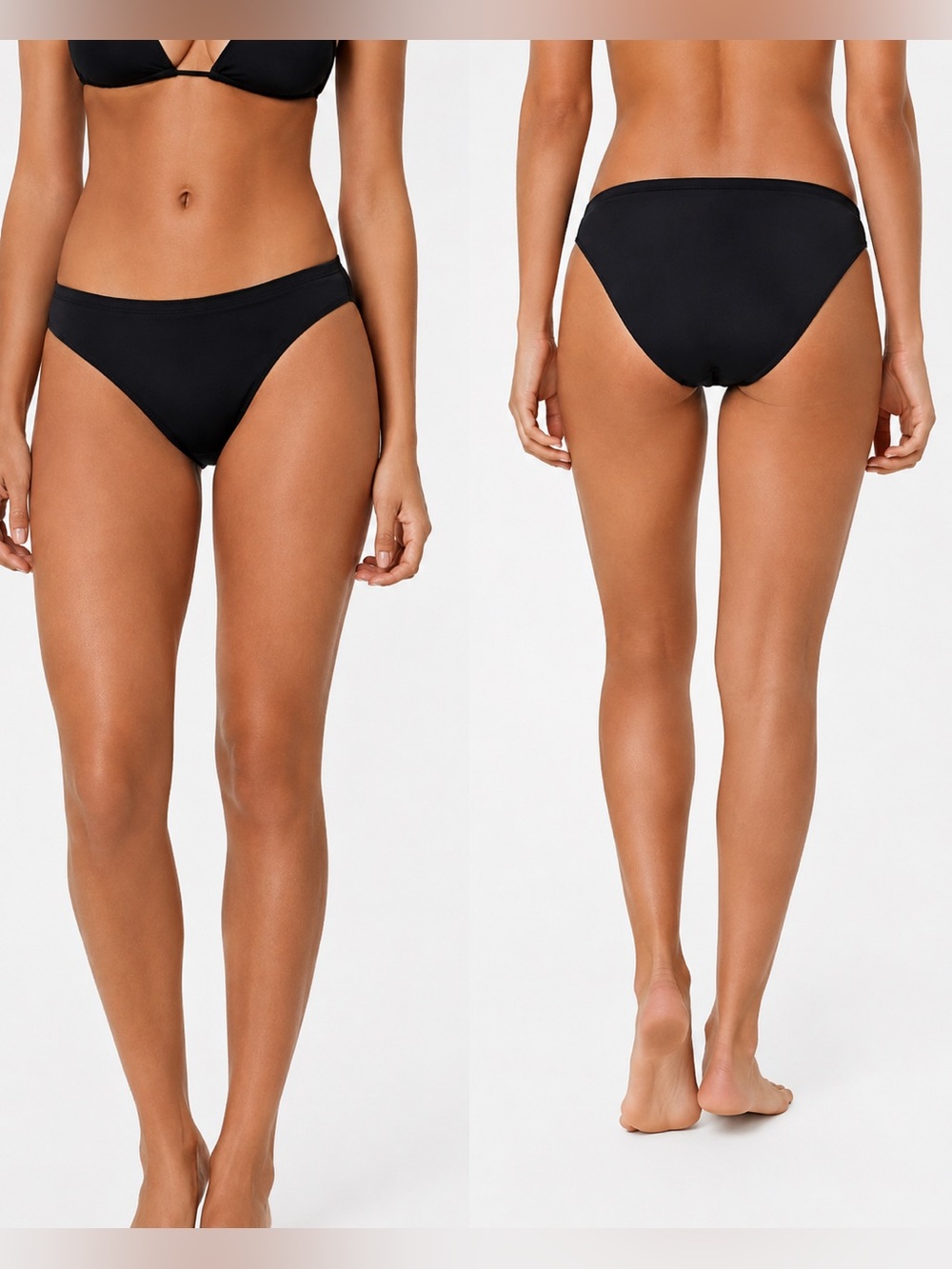 Kenneth Cole Black Bikini Bottom Swim Briefs Size Medium NWT Classic Solid